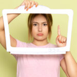 A girl posing social media